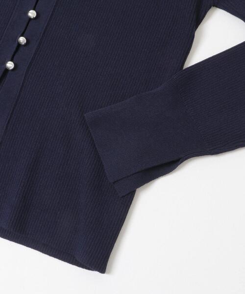 SENSE OF PLACE by URBAN RESEARCH（センスオブプレイスバイアーバンリサーチ）の「『一部WEB限定カラー』『洗濯可』メタルボタンエリツキコンパクトカーディガン（カーディガン/ボレロ・レディース・アイボリー/ネイビー/マスタード/オフホワイト/チャコールグレー・ONE）」の17枚目の写真