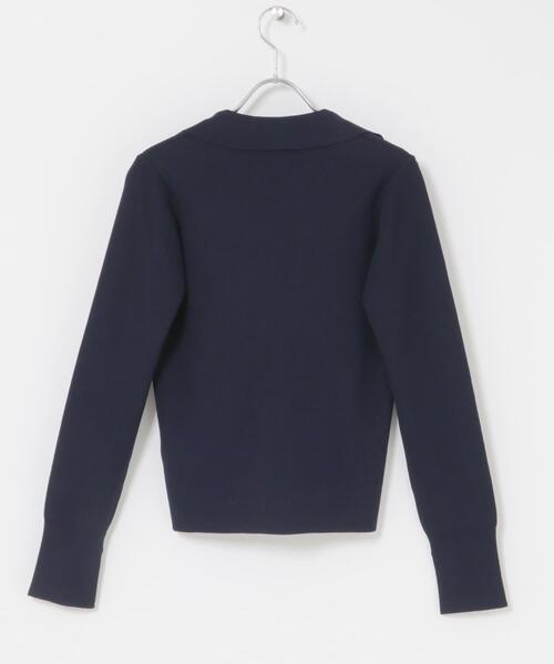 SENSE OF PLACE by URBAN RESEARCH（センスオブプレイスバイアーバンリサーチ）の「『一部WEB限定カラー』『洗濯可』メタルボタンエリツキコンパクトカーディガン（カーディガン/ボレロ・レディース・アイボリー/ネイビー/マスタード/オフホワイト/チャコールグレー・ONE）」の18枚目の写真