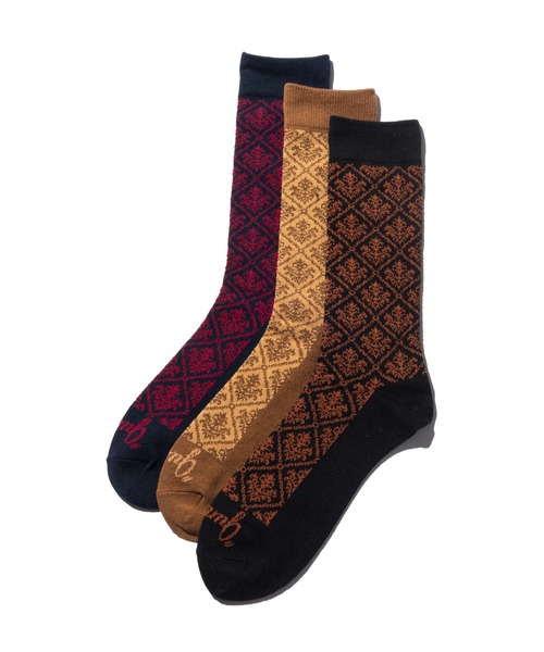 glamb(グラム)の「Baroque Pattern Socks Set / バロックパターンソックスセット(ソックス/靴下・メンズ・マルチ・FREE)」の1枚目の写真