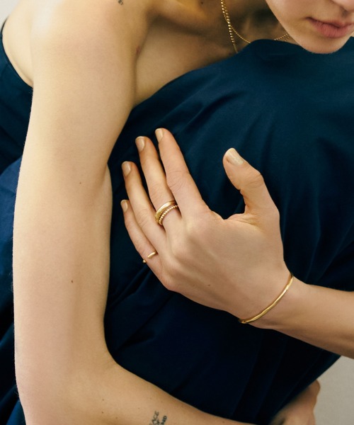 TEN.（テン）の「【新作】18KGP ポルカリング (CZ) GD ギフト プレゼント（リング・レディース・ゴールド・#7/#9/#11/#13/#15）」の3枚目の写真