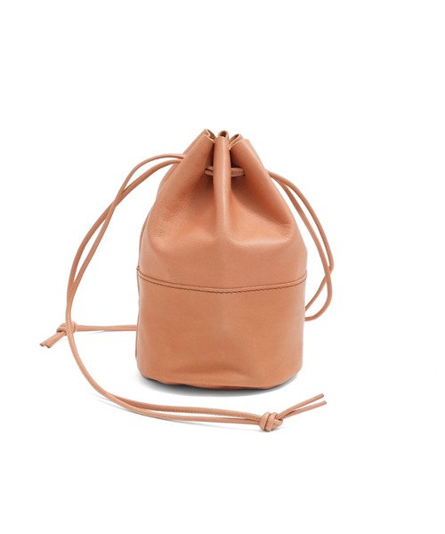 STANDARD SUPPLY(スタンダードサプライ)の「アーツアンドクラフツ / HORSE LEATHER ホースレザー / DRAW STRINGS POUCH S ドローストリングポーチS(ハンドバッグ・レディース・チョコ/ブラック/タン・FREE)」の3枚目の写真