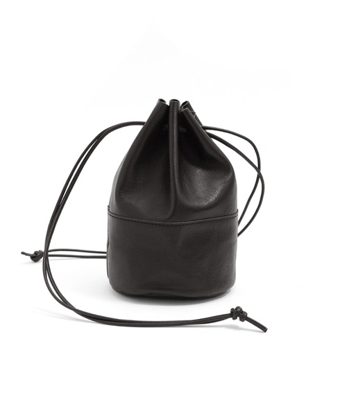 STANDARD SUPPLY(スタンダードサプライ)の「アーツアンドクラフツ / HORSE LEATHER ホースレザー / DRAW STRINGS POUCH S ドローストリングポーチS(ハンドバッグ・レディース・チョコ/ブラック/タン・FREE)」の1枚目の写真