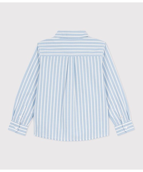 PETIT BATEAU（プチバトー）の「ストライプシャツ（シャツ/ブラウス・キッズ・ホワイト×ブルー・3YEAR/4YEAR/5YEAR）」の4枚目の写真