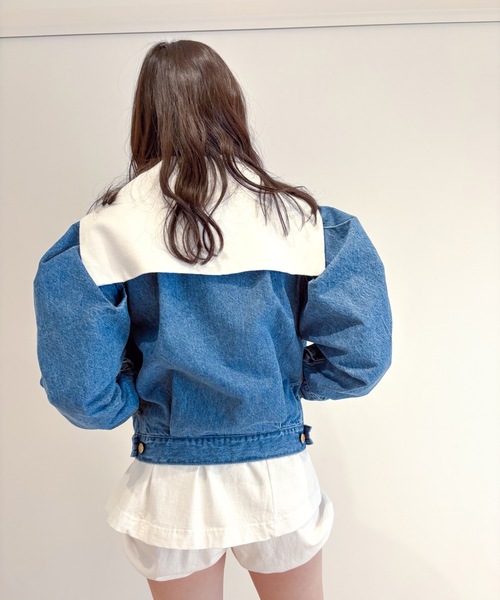HOLIDAY(ホリデイ)の「SUPER FINE DRY SAILOR COLLAR L/S TOPS スーパーファインドライセーラーカラーロングスリーブトップス(Tシャツ/カットソー・レディース・ダークネイビー/ホワイト/ブラック/グリーン・ONE SIZE)」の5枚目の写真