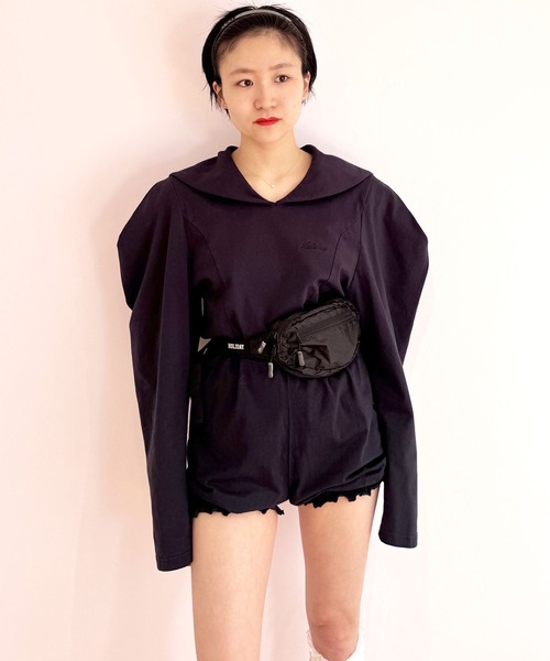 HOLIDAY(ホリデイ)の「SUPER FINE DRY SAILOR COLLAR L/S TOPS スーパーファインドライセーラーカラーロングスリーブトップス(Tシャツ/カットソー・レディース・ダークネイビー/ホワイト/ブラック/グリーン・ONE SIZE)」の20枚目の写真
