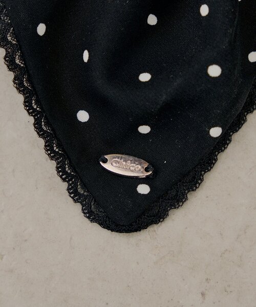Chico（チコ）の「レース付きスクエアドットシュシュ（シュシュ・レディース・ブラック/ホワイト・FREE）」の7枚目の写真