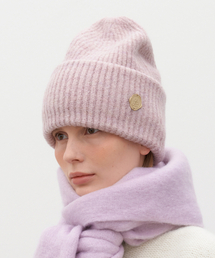 HALDEN（ハルデン）の「heavy wool knit beanie (C053_light purple)（ニットキャップ/ビーニー）」