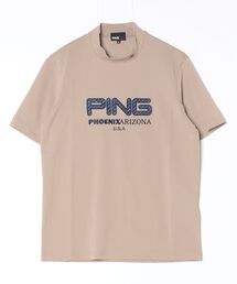 PING（ピン）の「ピン  アップリケ半袖ハイネックシャツ（Tシャツ/カットソー）」