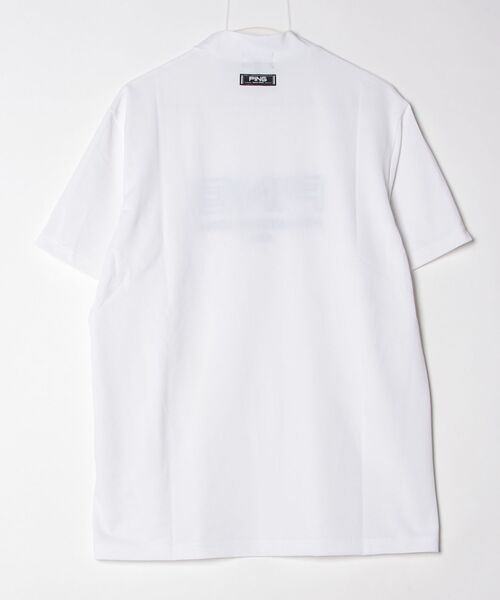 PING(ピン)の「ピン アップリケ半袖ハイネックシャツ(Tシャツ/カットソー・メンズ・ベージュ/ホワイト・M/L/LL/3L)」の3枚目の写真
