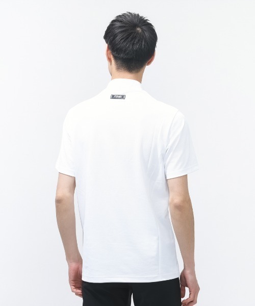 PING(ピン)の「ピン アップリケ半袖ハイネックシャツ(Tシャツ/カットソー・メンズ・ベージュ/ホワイト・M/L/LL/3L)」の5枚目の写真
