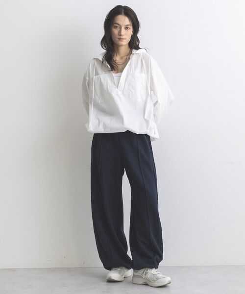 GARAGE OF GOOD CLOTHING(ガレージオブグッドクロージング)の「【日本製】裏毛ドロストロングパンツ(その他パンツ・レディース・ホワイト系その他/ネイビー/杢グレー・FREE)」の10枚目の写真