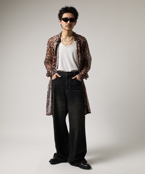 REGIEVO(レジエボ)の「REGIEVO プリントロングシャツ 長袖(シャツ/ブラウス・メンズ・ベージュ/ブラック・L/M)」の12枚目の写真