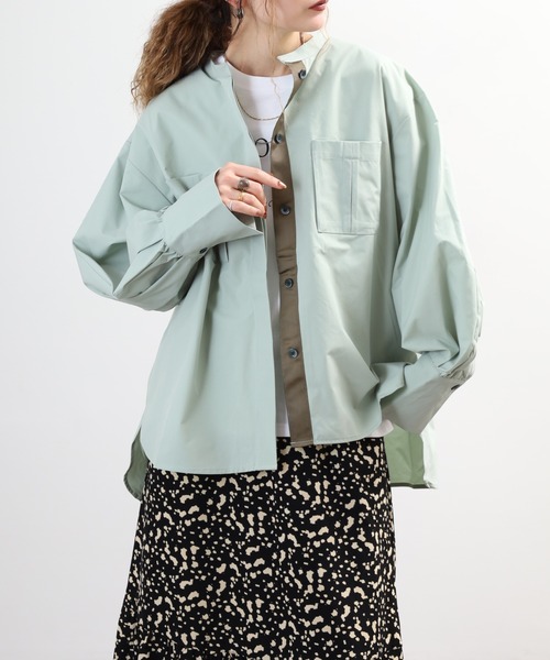 FUNALIVE(ファンアライブ)の「comoely closet 3Dポケット付スリーブコンシャスブラウス 長袖(シャツ/ブラウス・レディース・ブラック/グリーン/ホワイト・L/S/M/LL)」の19枚目の写真