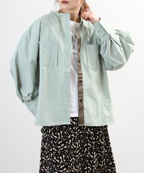 FUNALIVE(ファンアライブ)の「comoely closet 3Dポケット付スリーブコンシャスブラウス 長袖(シャツ/ブラウス・レディース・ブラック/グリーン/ホワイト・L/S/M/LL)」の21枚目の写真