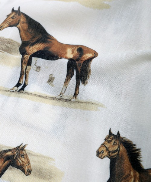 Revo.(レボ)の「Revo. ヴィンテージライク アニマルパターン ボックス セミオープンカラーシャツ 半袖(シャツ/ブラウス・メンズ・ベージュ/アイボリー/ブルー/ブラック/グリーン・L/M)」の19枚目の写真