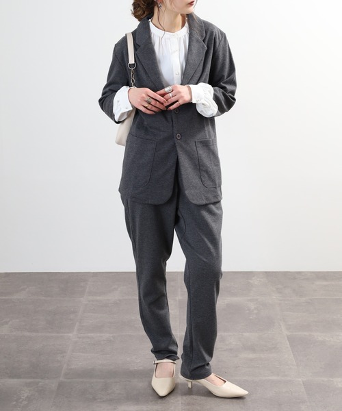 Relation(リレーション)の「ポンチ長袖JK&サルエルテーパードPTセットアップ(セットアップ・メンズ・ネイビー系/チャコールグレー/グレー系/グレー/ブラック系/ネイビー/チャコール/ブラック・XL-Short/XL-Long/M-Long/L-Long/M-Short/L-Short)」の18枚目の写真