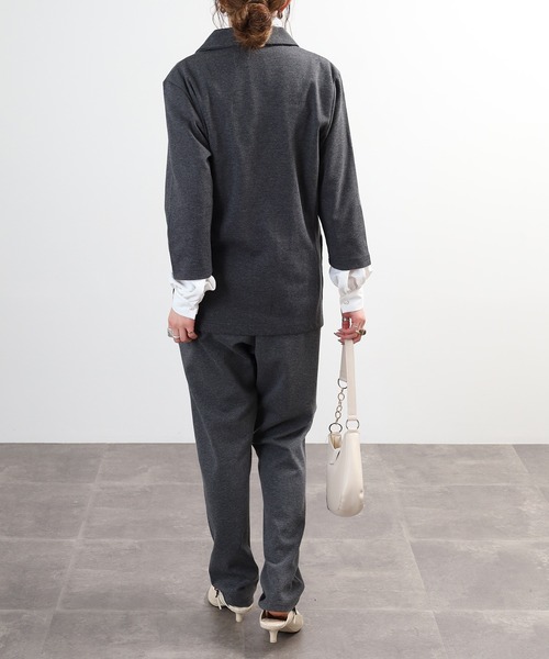 Relation(リレーション)の「ポンチ長袖JK&サルエルテーパードPTセットアップ(セットアップ・メンズ・ネイビー系/チャコールグレー/グレー系/グレー/ブラック系/ネイビー/チャコール/ブラック・XL-Short/XL-Long/M-Long/L-Long/M-Short/L-Short)」の21枚目の写真
