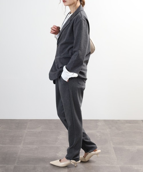 Relation(リレーション)の「ポンチ長袖JK&サルエルテーパードPTセットアップ(セットアップ・メンズ・ネイビー系/チャコールグレー/グレー系/グレー/ブラック系/ネイビー/チャコール/ブラック・XL-Short/XL-Long/M-Long/L-Long/M-Short/L-Short)」の16枚目の写真