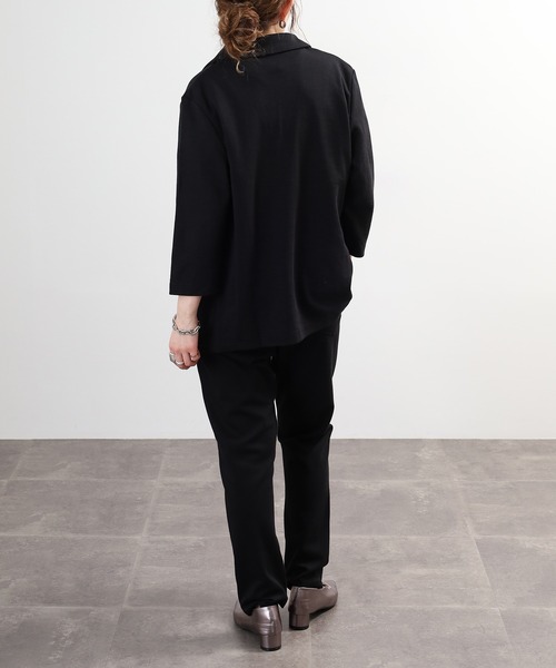 Relation(リレーション)の「ポンチ長袖JK&サルエルテーパードPTセットアップ(セットアップ・メンズ・ネイビー系/チャコールグレー/グレー系/グレー/ブラック系/ネイビー/チャコール/ブラック・XL-Short/XL-Long/M-Long/L-Long/M-Short/L-Short)」の14枚目の写真