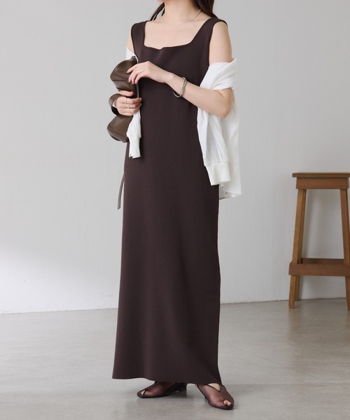 COLLAGE GALLARDAGALANTE（コラージュガリャルダガランテ）の「ミラノリブニットワンピース/WEB限定カラー・サイズ展開（ワンピース・レディース・ブラウン/グレー/ブラック・FREE/2）」の13枚目の写真