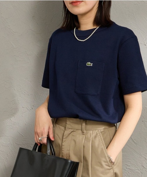 LACOSTE/ラコステ] ワンポイントロゴ 鹿の子ポケットTシャツ（Tシャツ