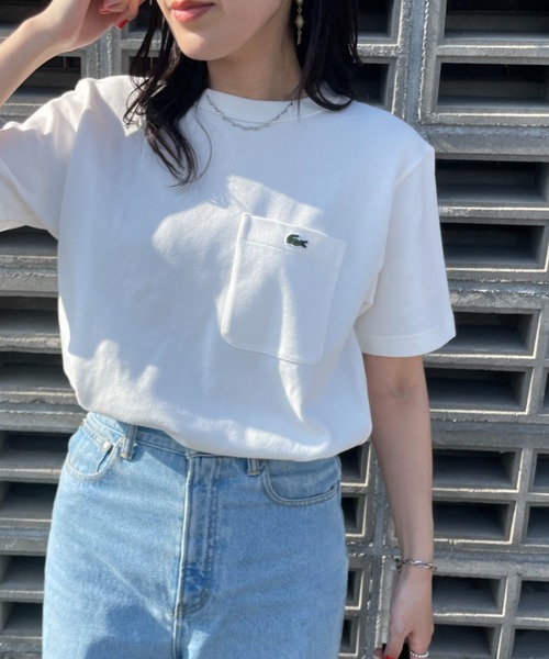 LACOSTE/ラコステ] ワンポイントロゴ 鹿の子ポケットTシャツ（Tシャツ