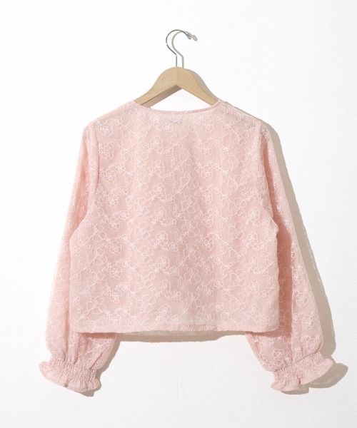 flower（フラワー）の「ブロッサムレースブラウス（シャツ/ブラウス・レディース・アイボリー/ピンク・FREE）」の3枚目の写真