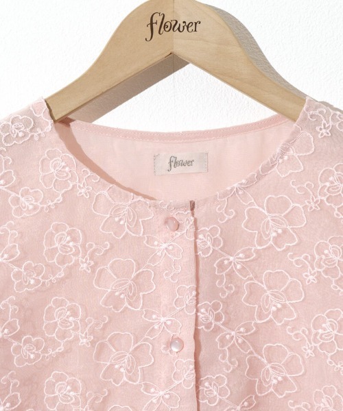 flower（フラワー）の「ブロッサムレースブラウス（シャツ/ブラウス・レディース・アイボリー/ピンク・FREE）」の4枚目の写真