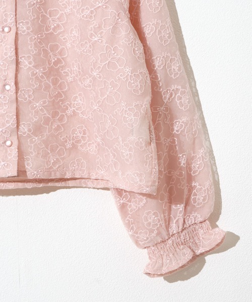 flower（フラワー）の「ブロッサムレースブラウス（シャツ/ブラウス・レディース・アイボリー/ピンク・FREE）」の7枚目の写真