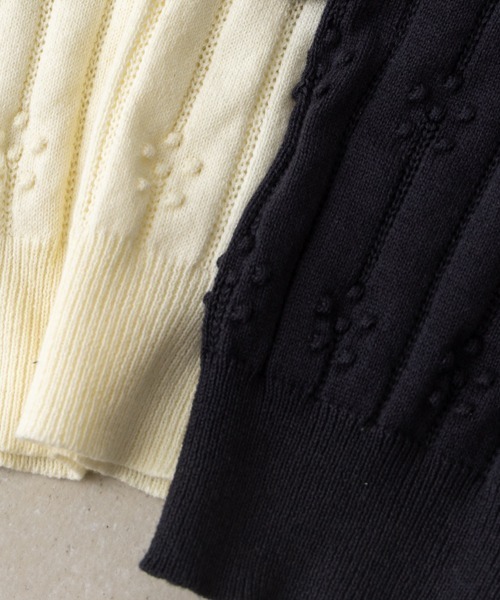 riziere（リジェール）の「透かし柄半袖ニットプルオーバー（Tシャツ/カットソー・キッズ・チャコール/アイボリー・120/110/100/90/150/140/130）」の21枚目の写真