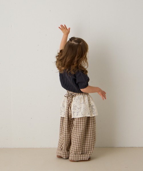 riziere（リジェール）の「透かし柄半袖ニットプルオーバー（Tシャツ/カットソー・キッズ・チャコール/アイボリー・120/110/100/90/150/140/130）」の16枚目の写真