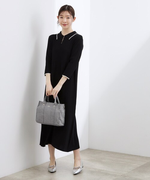 Lee(リー)の「【Lee別注】麻調スクエア2WAYトート(トートバッグ・レディース・サックスブルー/ベージュ系その他7/グレー・00)」の5枚目の写真