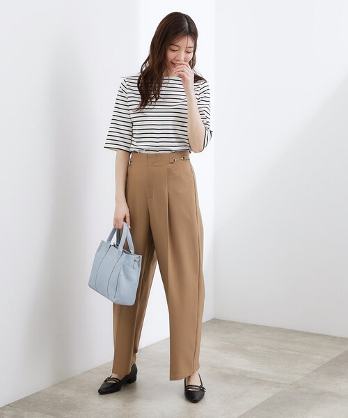 Lee(リー)の「【Lee別注】麻調スクエア2WAYトート(トートバッグ・レディース・サックスブルー/ベージュ系その他7/グレー・00)」の7枚目の写真