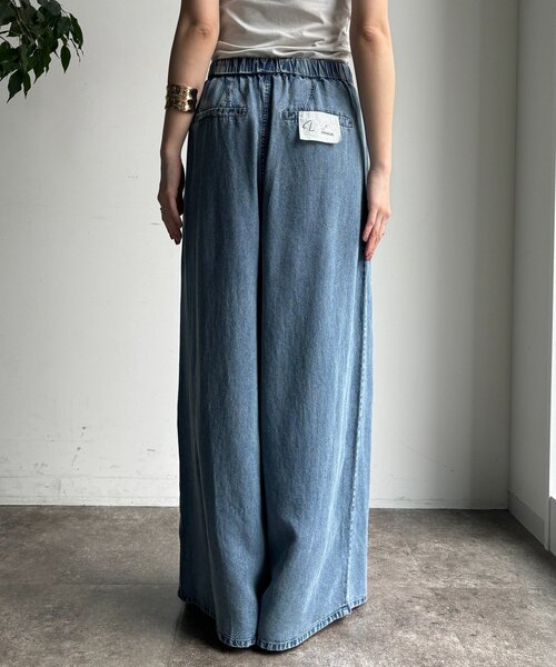 DouDou（ドゥドゥ）の「ベルト付リヨセルデニムパンツ（デニムパンツ・レディース・ブラック/ブルー・38/36）」の21枚目の写真