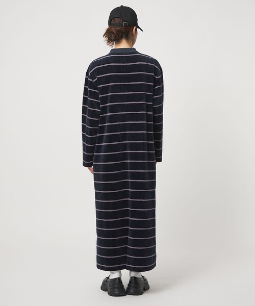 CITEN（シテン）の「＜CITEN＞ベロアボーダーワンピース（ワンピース・レディース・ネイビー/モカ・M/S）」の9枚目の写真