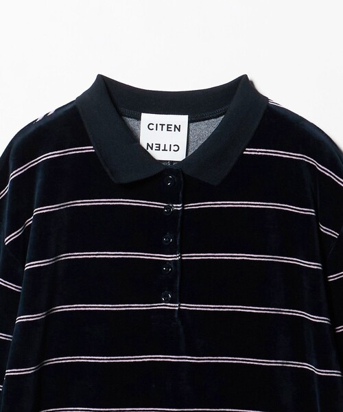 CITEN（シテン）の「＜CITEN＞ベロアボーダーワンピース（ワンピース・レディース・ネイビー/モカ・M/S）」の12枚目の写真