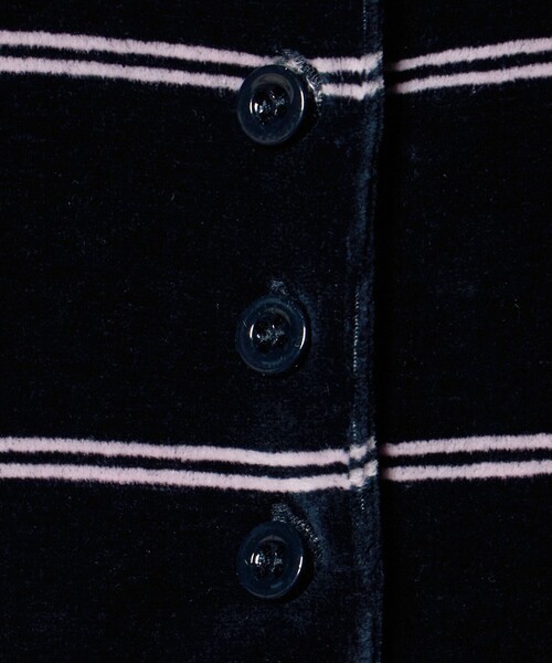 CITEN（シテン）の「＜CITEN＞ベロアボーダーワンピース（ワンピース・レディース・ネイビー/モカ・M/S）」の15枚目の写真