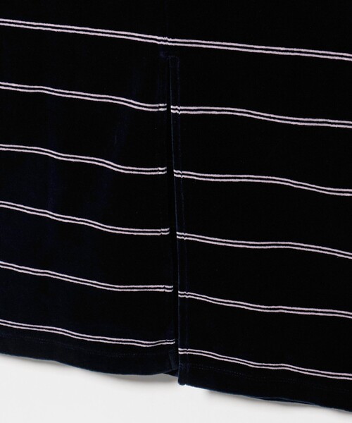 CITEN（シテン）の「＜CITEN＞ベロアボーダーワンピース（ワンピース・レディース・ネイビー/モカ・M/S）」の16枚目の写真