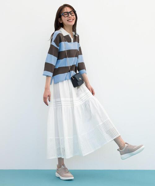 grove（グローブ）の「【貴島明日香さん着用】ラガークロップドプルオーバー（ニット/セーター・レディース・ブラック/ネイビー系2/ブルー系7・02/03/04/05）」の6枚目の写真