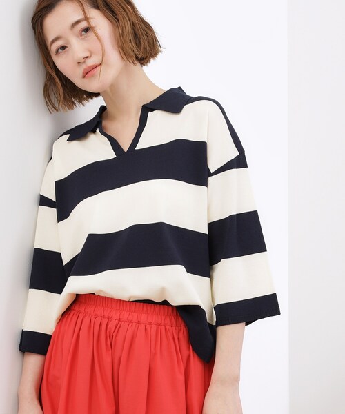 grove（グローブ）の「【貴島明日香さん着用】ラガークロップドプルオーバー（ニット/セーター・レディース・ブラック/ネイビー系2/ブルー系7・02/03/04/05）」の13枚目の写真