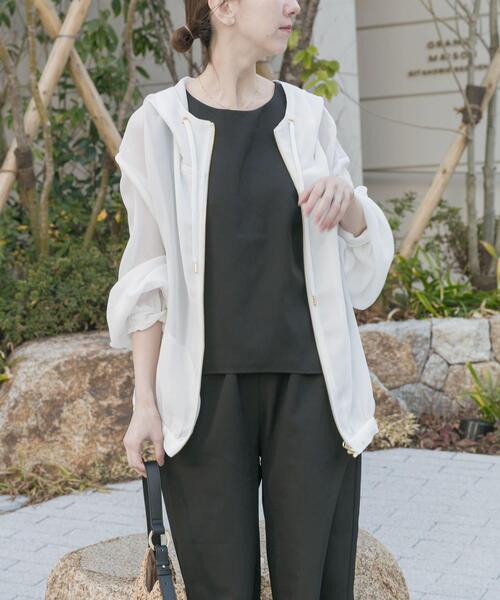 ITEMS URBANRESEARCH（アイテムズ アーバンリサーチ）の「『イージーケア』メッシュマウンテンパーカー(楽着シリーズ)（マウンテンパーカー・レディース・カーキ/ブラック/ホワイト・FREE）」の10枚目の写真