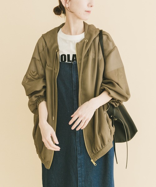 ITEMS URBANRESEARCH（アイテムズ アーバンリサーチ）の「メッシュマウンテンパーカー（マウンテンパーカー・レディース・カーキ/ブラック/ホワイト・FREE）」の3枚目の写真