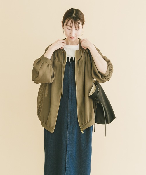 ITEMS URBANRESEARCH（アイテムズ アーバンリサーチ）の「メッシュマウンテンパーカー（マウンテンパーカー・レディース・カーキ/ブラック/ホワイト・FREE）」の5枚目の写真