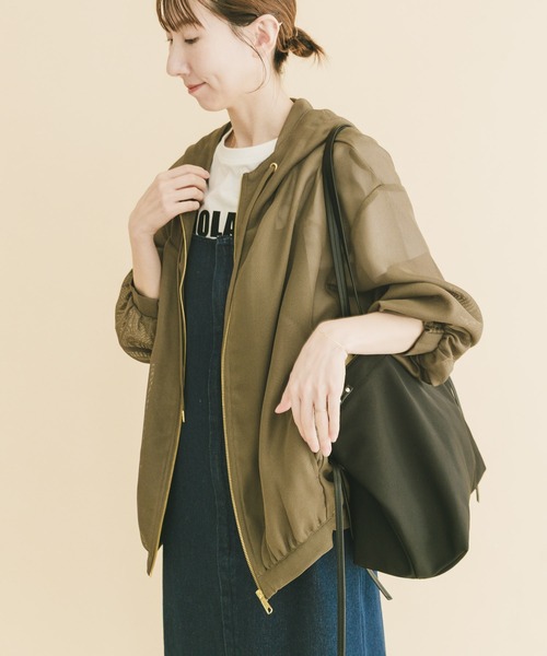 ITEMS URBANRESEARCH（アイテムズ アーバンリサーチ）の「メッシュマウンテンパーカー（マウンテンパーカー・レディース・カーキ/ブラック/ホワイト・FREE）」の6枚目の写真