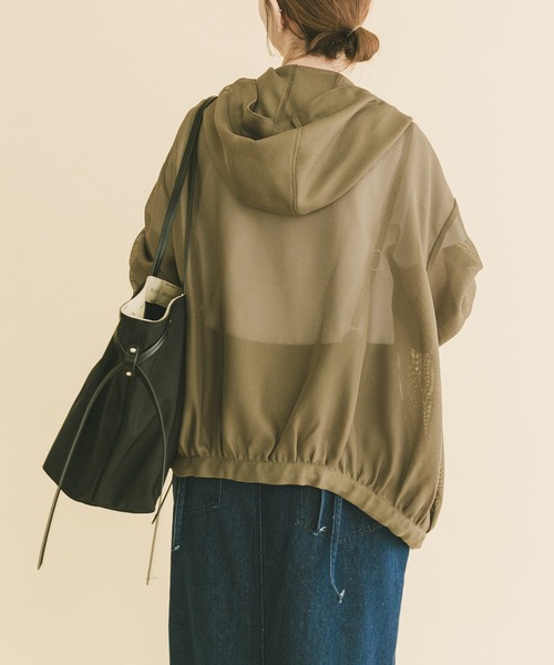 ITEMS URBANRESEARCH（アイテムズ アーバンリサーチ）の「メッシュマウンテンパーカー（マウンテンパーカー・レディース・カーキ/ブラック/ホワイト・FREE）」の7枚目の写真