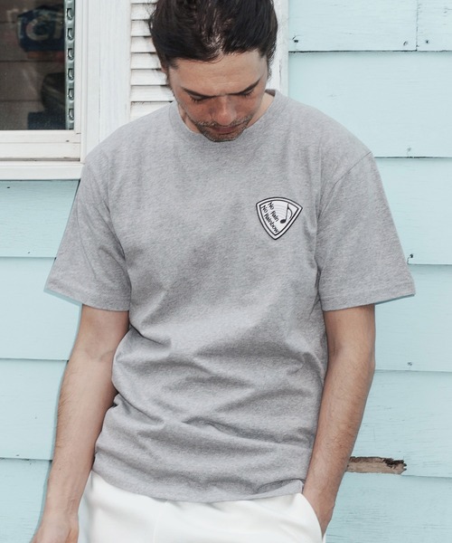 No Rain No Rainbow(ノーレインノーレインボー)の「mt10386-pick patch T-shirt Tシャツ(NR26S-25)(Tシャツ/カットソー・メンズ・ホワイト/トップグレー/ブラック・XL/L/M/S)」の14枚目の写真