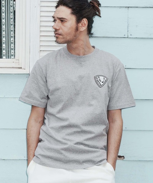 No Rain No Rainbow(ノーレインノーレインボー)の「mt10386-pick patch T-shirt Tシャツ(NR26S-25)(Tシャツ/カットソー・メンズ・ホワイト/トップグレー/ブラック・XL/L/M/S)」の15枚目の写真