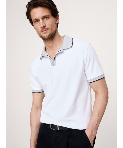 Banana Republic（バナナリパブリック）の「Luxury-Touch ポロシャツ（ポロシャツ・メンズ・ベージュ/ネイビー/ホワイト/カーキ・XL/L/M/S）」の2枚目の写真