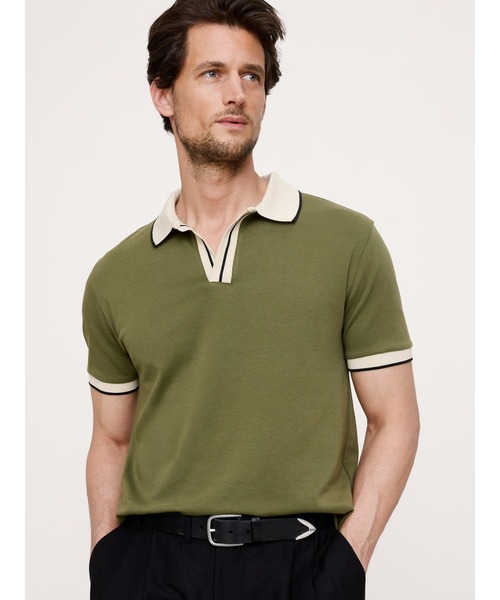 Banana Republic（バナナリパブリック）の「Luxury-Touch ポロシャツ（ポロシャツ・メンズ・ベージュ/ネイビー/ホワイト/カーキ・XL/L/M/S）」の3枚目の写真