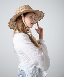 RACAL（ラカル）の「Kampi Lace Wavy Brim Hat / キャンピ草レース編みウェーブブリムハット（ハット・レディース）」